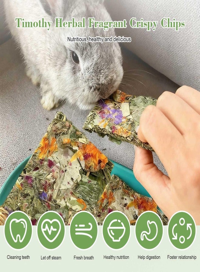 matafat Rabbit Toys, 30 Pcs DIY Rabbit Chew Toys Kit for Teeth Guinea Pig Treats Natural Timothy Hay Chips with Herbal Flowers Bunny Enrichment Toys for Hamster Gerbils Chinchillas - Image 2
